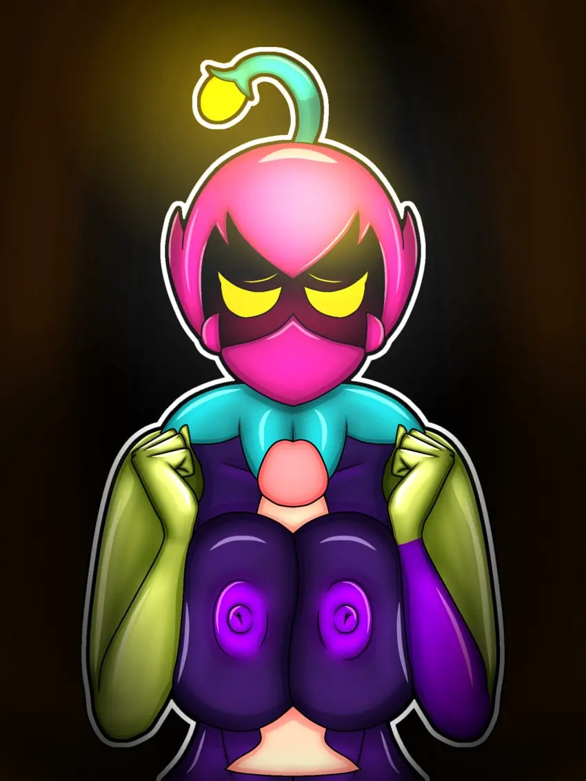 Image big_breasts,breasts,female,penis,yellow_eyes,big_penis,paizuri,titjob,brawl_stars,titfuck,lily_(brawl_stars),colt_(brawl_stars),horichandrawings