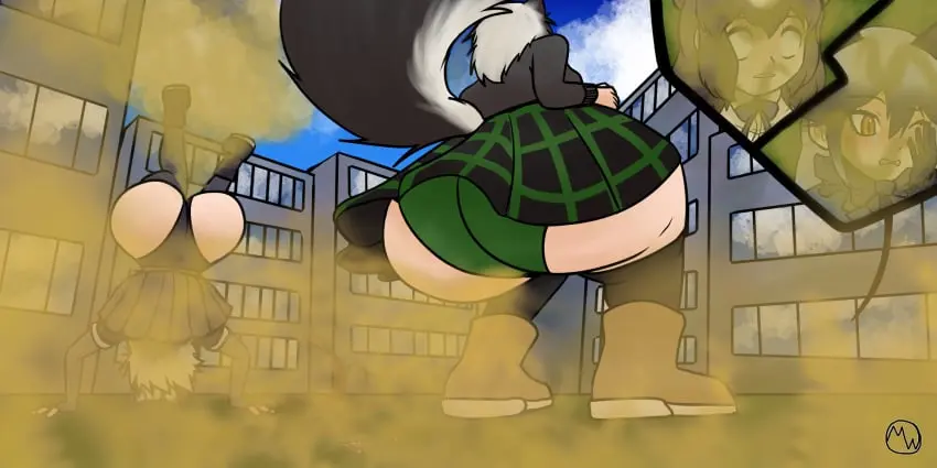 Image white_hair,black_hair,multiple_girls,panties,big_ass,huge_ass,giantess,city,fart,skunk,fart_cloud,fart_fetish,skunk_girl,kemono_friends,handstand,mecha-windom,brown_bear_(kemono_friends),silver_fox_(kemono_friends),striped_skunk_(kemono_friends),western_spotted_skunk_(kemono_friends)