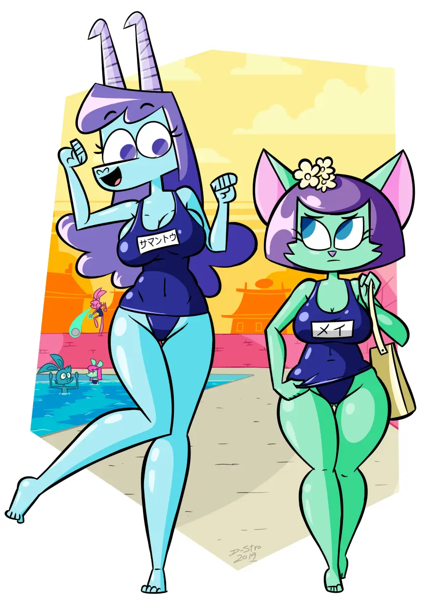 Image big_breasts,breasts,female,long_hair,short_hair,cat_girl,purple_hair,cat_humanoid,big_hips,antelope,ball,background_characters,d-stro,sinstroart,yin_yang_yo!,antelope_humanoid,lina_(yin_yang_yo!),samanthuh,yang_(yin_yang_yo!),yin_(yin_yang_yo!)