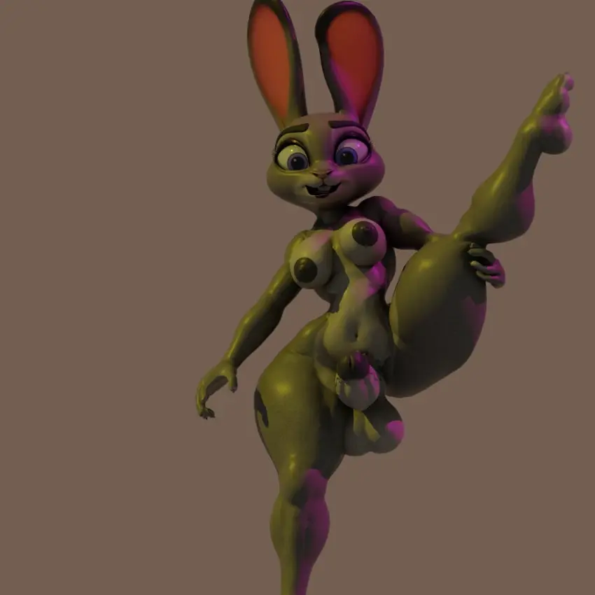 Image hi_res,solo,standing,disney,futanari,intersex,anthro,spread_legs,spreading,herm,flexible,blender_(software),one_leg_up,splits,vertical_splits,raised_leg,zootopia,judy_hopps
