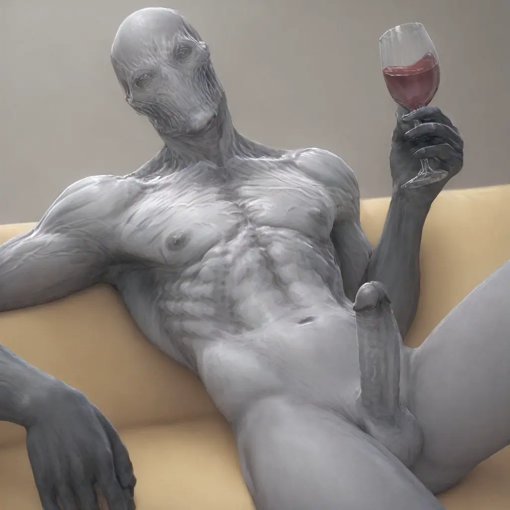 Image nipples,male,penis,erection,muscular,muscular_male,ai_generated,male_only,balls,wine,wine_glass,leaning_back,outlast,walrider