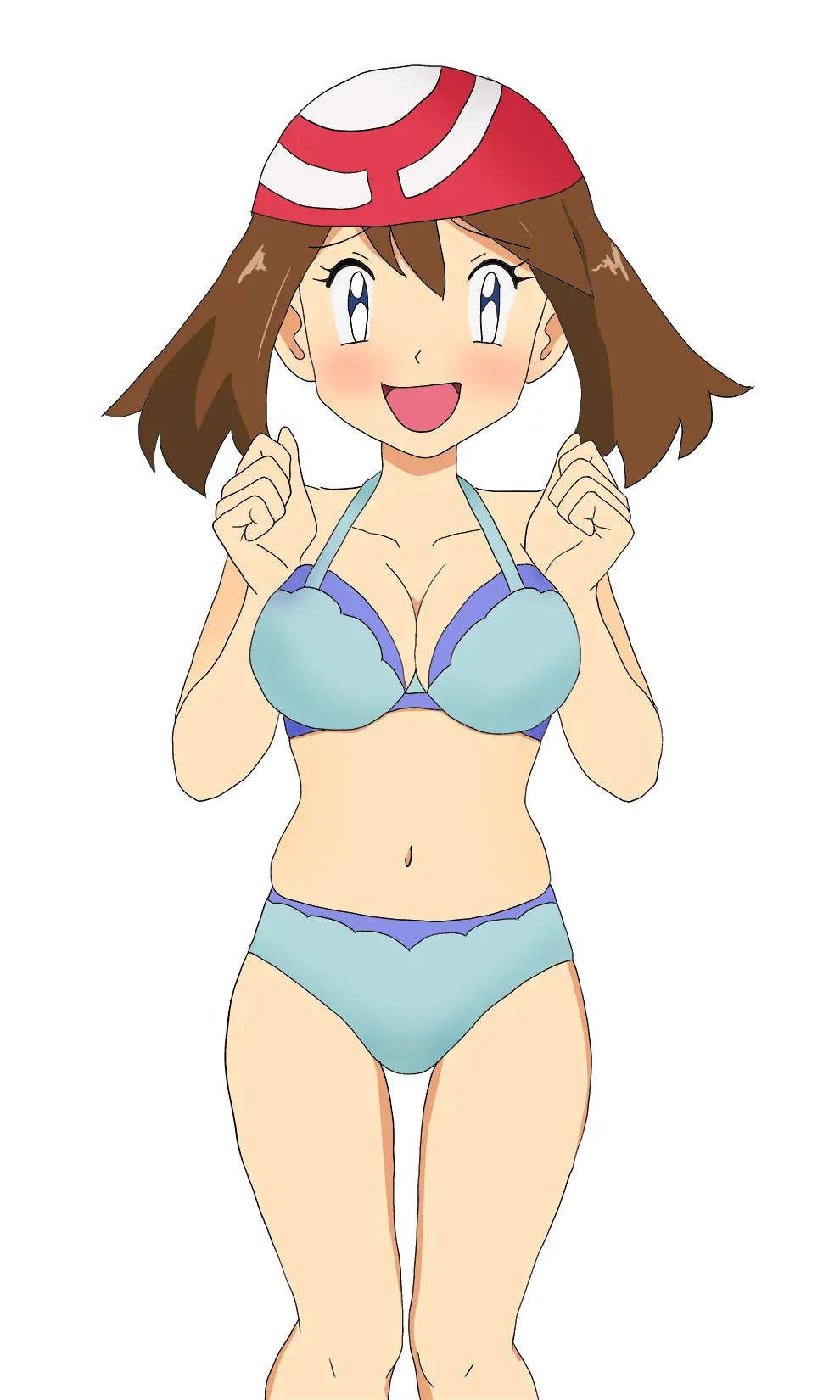 Image female,pokemon,bikini,cute,fanart,may_(pokemon),original_artwork,aurel_cham