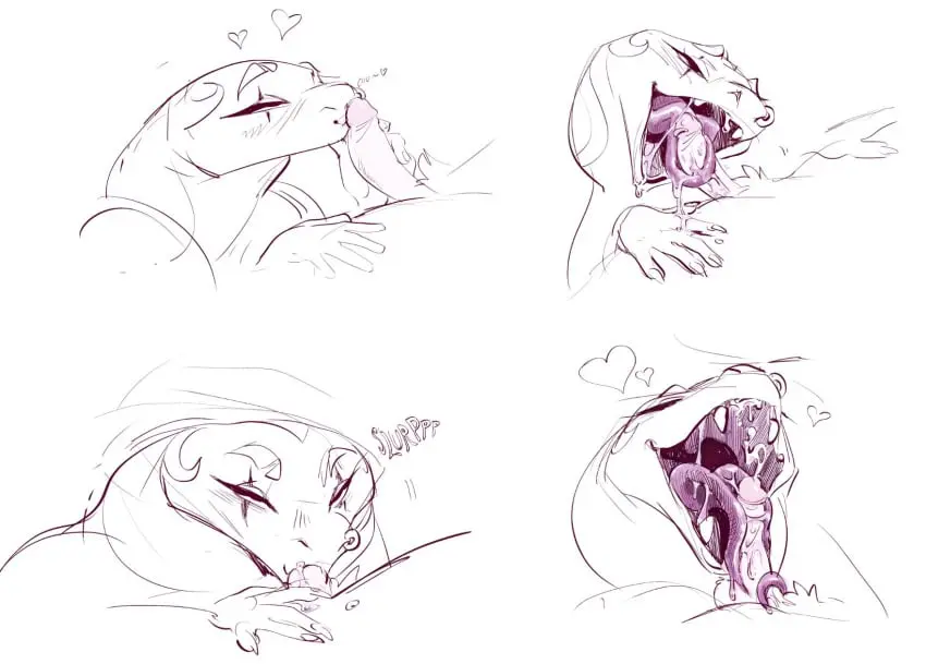 Image big_breasts,breasts,female,hi_res,cum,male,nude,oral,penis,sex,duo,erection,fellatio,digital_media_(artwork),teeth,male/female,size_difference,anthro,piercing,text,ejaculation,saliva,genital_fluids,bodily_fluids,canid,canine,canis,genitals,mammal,wolf,fangs,sound_effects,english_text,smaller_male,biped,reptile,scalie,penile,heart_symbol,larger_female,smaller_anthro,lizard,nose_piercing,facial_piercing,larger_anthro,red_wolf,bypbap,gila_monster,helodermatid,lilith_(bypbap),timbrewolf