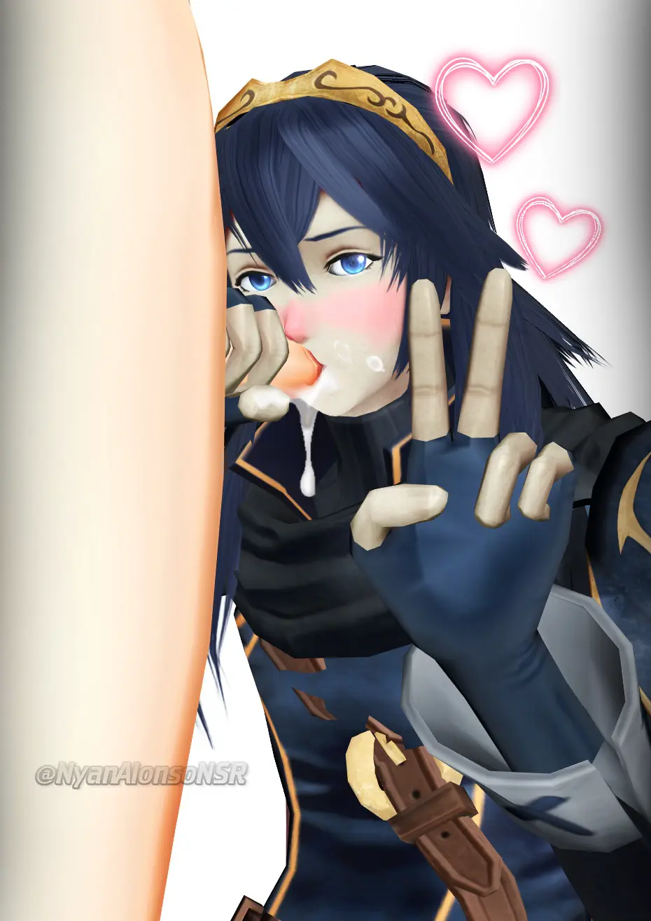Image 1girls,blush,female,human,1boy,blue_eyes,blue_hair,cum,cum_in_mouth,gloves,male,oral,straight,areolae,solo_focus,cum_inside,nintendo,3d,blowjob,cape,straight_hair,heart,belt,fire_emblem,fire_emblem_awakening,lucina_(fire_emblem),fingerless_gloves,tiara,armor,pauldrons,alonso_nsr