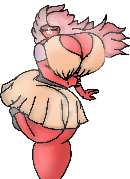 Image breasts,female,long_hair,pink_hair,breasts_bigger_than_head,thick,closed_eyes,big_thighs,thick_legs,red_body,red_skinned_female,ass_bigger_than_head,countryhumans,countryhumans_girl,dejizocjan,grey_shoes,hong_kong_(countryhumans),small_dress