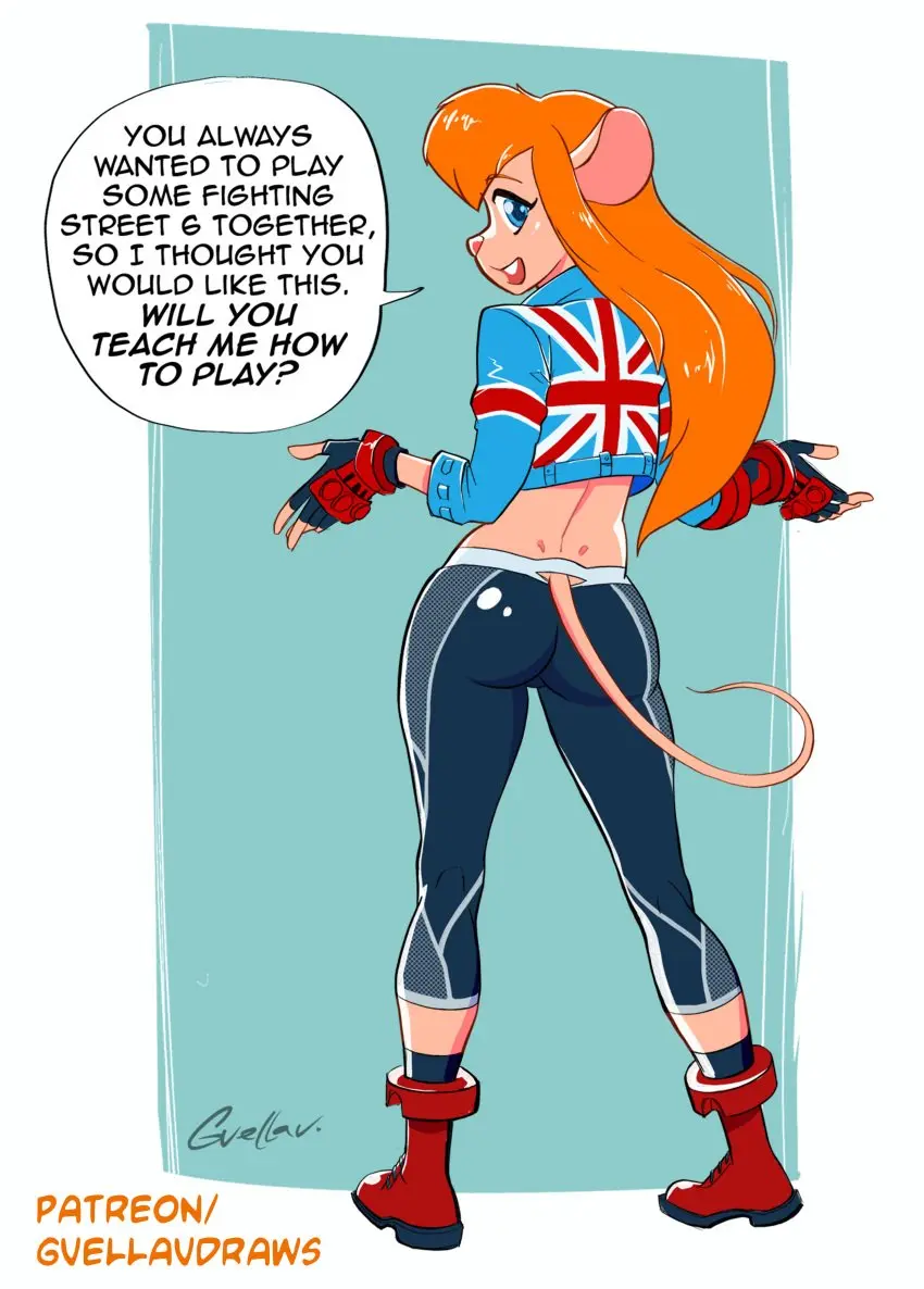 Image female,female_only,highres,looking_at_viewer,solo,blue_eyes,gloves,red_hair,ass,disney,looking_back,muscular,sportswear,ass_visible_through_thighs,anthro,absurd_res,muscular_anthro,tight_clothing,shorts,fingerless_gloves,fanart,mouse,mouse_ears,mouse_girl,mouse_tail,muscular_female,boots,tight_fit,cosplay,rodent,capcom,street_fighter,street_fighter_6,cammy_white,mouse_humanoid,tight_pants,chip_'n_dale_rescue_rangers,rodent_humanoid,gadget_hackwrench,bicycle_shorts,gvellav