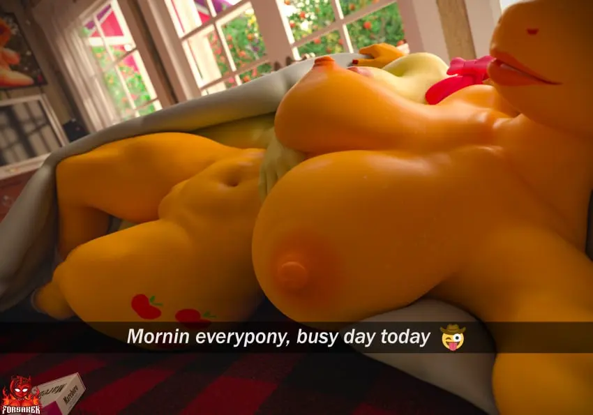 Image big_breasts,breasts,female,hi_res,nipples,navel,nude,pussy,red_hair,areola,digital_media,hair,anthro,lips,3d,footwear,genitals,mammal,yellow_body,incest,sisters,orange_body,anthrofied,female/female,friendship_is_magic,hasbro,my_little_pony,equid,equine,sister,casual,applejack_(mlp),apple_bloom_(mlp),sibling,forsaken_(artist)