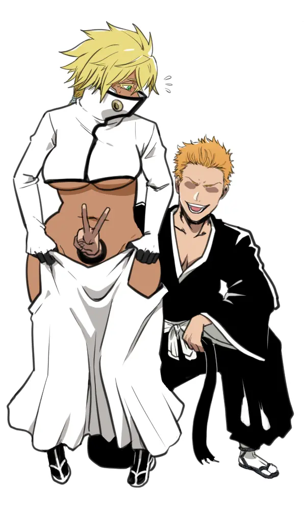 Image 1girls,big_breasts,breasts,female,1boy,gloves,male,looking_back,thighs,embarrassed,orange_hair,underboob,light-skinned_male,blonde_hair,green_eyes,dark-skinned_female,bleach,v,worried,mouth_mask,eyeless,tia_harribel,mouth_covered,ichigo_kurosaki,oeoeoe,hole,hole_(anatomy),hole_in_stomach,through_body