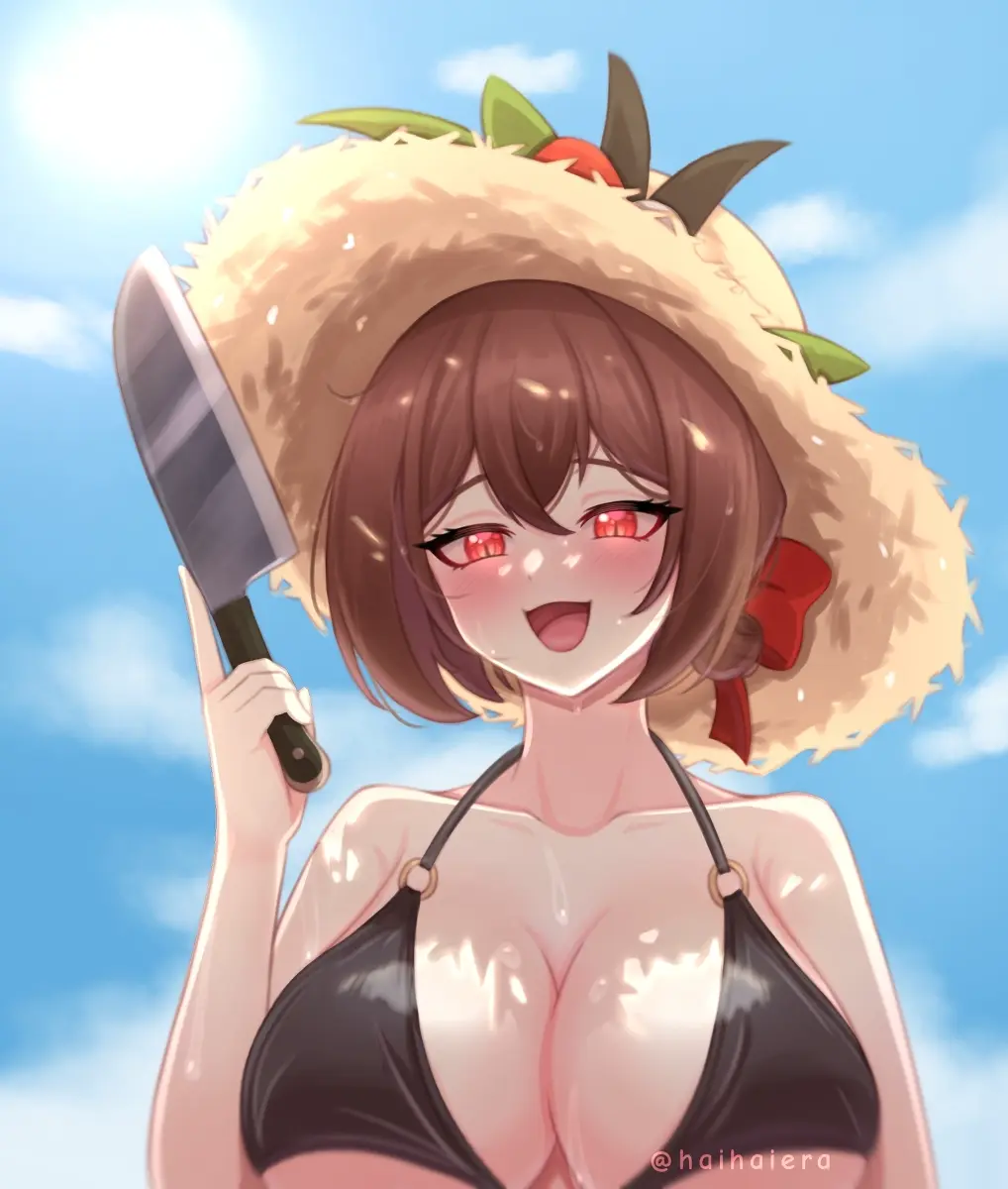 Image tagme,guardian_tales,loraine_(guardian_tales),summer_innkeeper_loraine_(guardian_tales),haihaiera_(artist),kinfe
