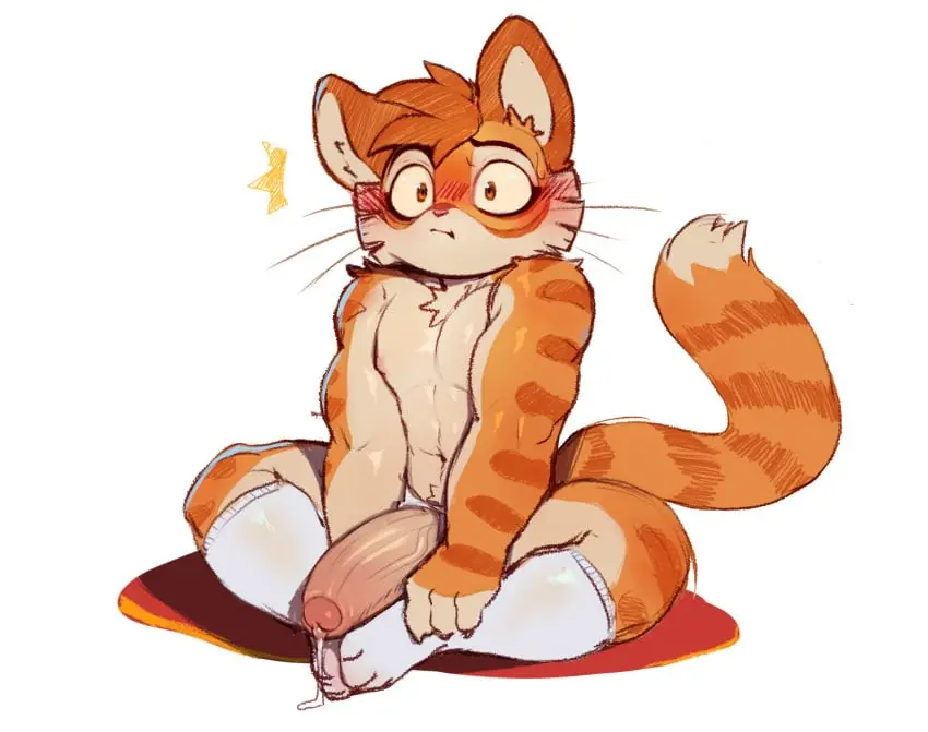 Image clothing,hi_res,simple_background,solo,white_background,male,penis,tail,big_penis,erection,humanoid_penis,muscular,muscular_male,male_only,anthro,veiny_penis,socks,socks_only,genital_fluids,bodily_fluids,footwear,fur,genitals,mammal,precum,foreskin,uncircumcised,orange_body,feline,precum_drip,dripping,humanoid_genitalia,vein,tuft,orange_fur,felid,domestic_cat,felis,mostly_nude,whiskers,facial_tuft,cheek_tuft,lackadaisy,footwear_only,calvin_mcmurray,cydonia_xia,freckle_mcmurray