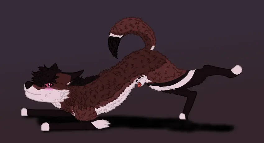 Image blush,hi_res,looking_at_viewer,simple_background,smile,solo,penis,tail,futanari,intersex,balls,hair,gradient_background,pink_eyes,presenting,canid,canine,fur,genitals,mammal,ass_up,animal_genitalia,animal_penis,canine_genitalia,canine_penis,fluffy,fluffy_tail,sheath,penis_tip,raised_tail,feral,feral_only,red_body,red_fur,presenting_penis,ears_back,pivoted_ears,trans_woman,transfem,maned_wolf,raised_leg,urocyongirl,valentine_(urocyongirl)