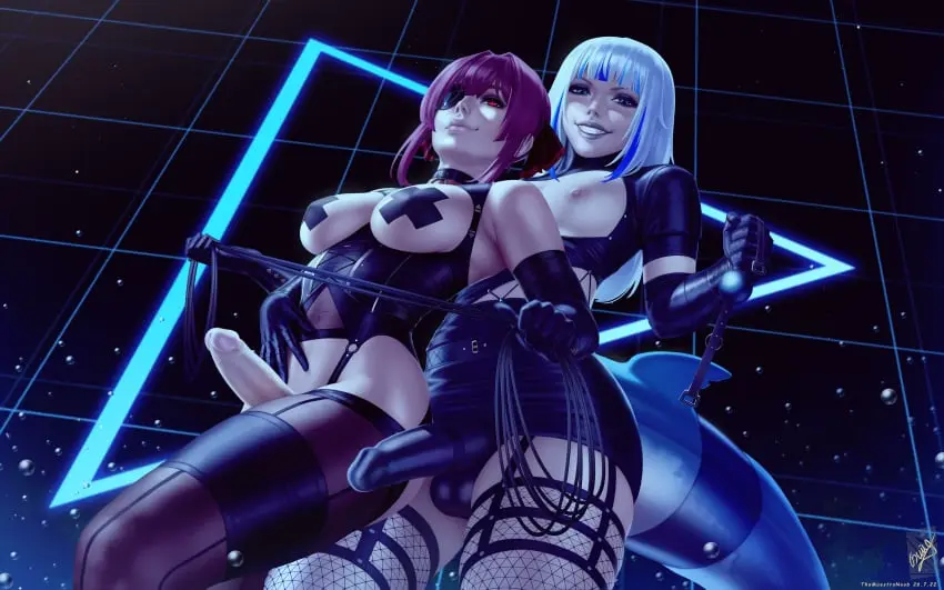 Image 1girls,big_breasts,breasts,clothed,clothing,female,human,light-skinned_female,light_skin,long_hair,looking_at_viewer,nipples,white_hair,bangs,penis,thighhighs,red_hair,big_penis,1futa,duo,erection,futanari,intersex,light-skinned_futa,areolae,virtual_youtuber,balls,looking_down,hololive,low-angle_view,strap-on,latex,partially_clothed,futadom,shark_tail,dominant_female,femdom,hololive_english,dominatrix,taped_nipples,shark_girl,gawr_gura,tape,nipple_tape,themaestronoob,houshou_marine