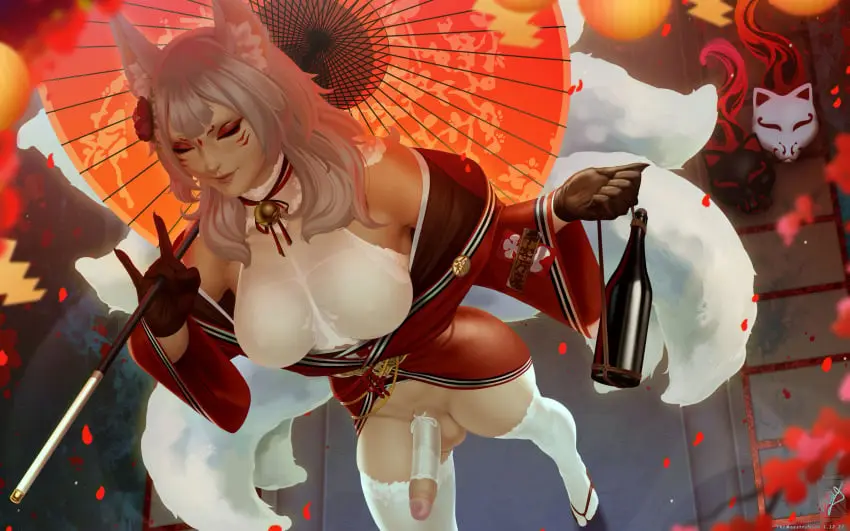 Image big_breasts,breasts,clothed,clothing,female,light-skinned_female,light_skin,long_hair,solo,standing,animal_ears,penis,big_penis,1futa,erection,futanari,high-angle_view,humanoid,humanoid_penis,intersex,light-skinned_futa,virtual_youtuber,balls,vtuber,blonde_hair,kemonomimi,futa_only,nijisanji,bottomless,fox_ears,fox_girl,fox_tail,partially_clothed,legwear,leash,kimono,nijisanji_en,sandals,mask,beer,garter_straps,umbrella,face_covered,cock_sleeve_(clothes),cock_sock,masked_futa,themaestronoob,cocksleeve,nina_kosaka