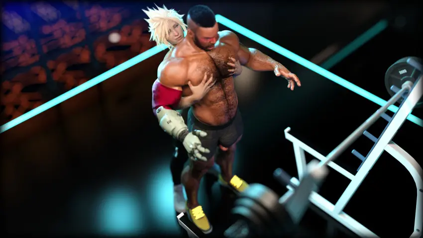 Image light_skin,black_hair,male,dark-skinned_male,dark_skin,interracial,muscular,muscular_male,2boys,gym,male_only,yaoi,size_difference,light-skinned_male,gay,aroused,3d,bulge,flaccid,3d_(artwork),final_fantasy,final_fantasy_vii,final_fantasy_vii_remake,gay_domination,horny_male,3d_model,smirking,cloud_strife,horny,muscles,square_enix,hairy,hairy_male,blushing_male,grinding,barret_wallace,melanin,grabbed_from_behind,turned_on,beefy,penis_under_another's_clothes,2humans,aroused_male,embarrassed_male,beefy_boy,grinding_through_clothes,penis_under_another's_clothing,studiosellsword_(artist),working_out
