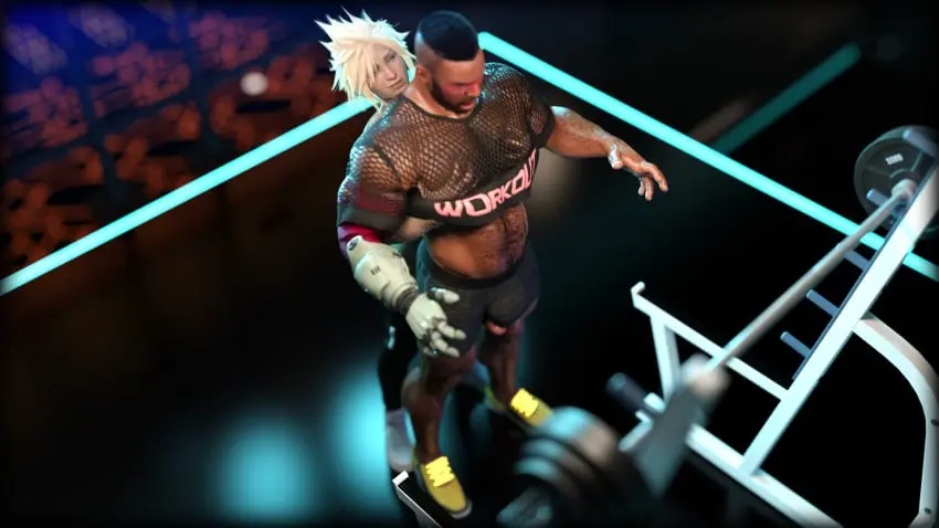 Image light_skin,black_hair,male,dark-skinned_male,dark_skin,interracial,muscular,muscular_male,2boys,gym,male_only,yaoi,size_difference,light-skinned_male,gay,aroused,3d,bulge,flaccid,3d_(artwork),final_fantasy,final_fantasy_vii,final_fantasy_vii_remake,gay_domination,horny_male,3d_model,smirking,tank_top,cloud_strife,horny,muscles,square_enix,hairy,hairy_male,blushing_male,grinding,barret_wallace,melanin,mesh_top,grabbed_from_behind,turned_on,beefy,penis_under_another's_clothes,2humans,aroused_male,embarrassed_male,beefy_boy,grinding_through_clothes,penis_under_another's_clothing,studiosellsword_(artist),working_out,mesh_shirt