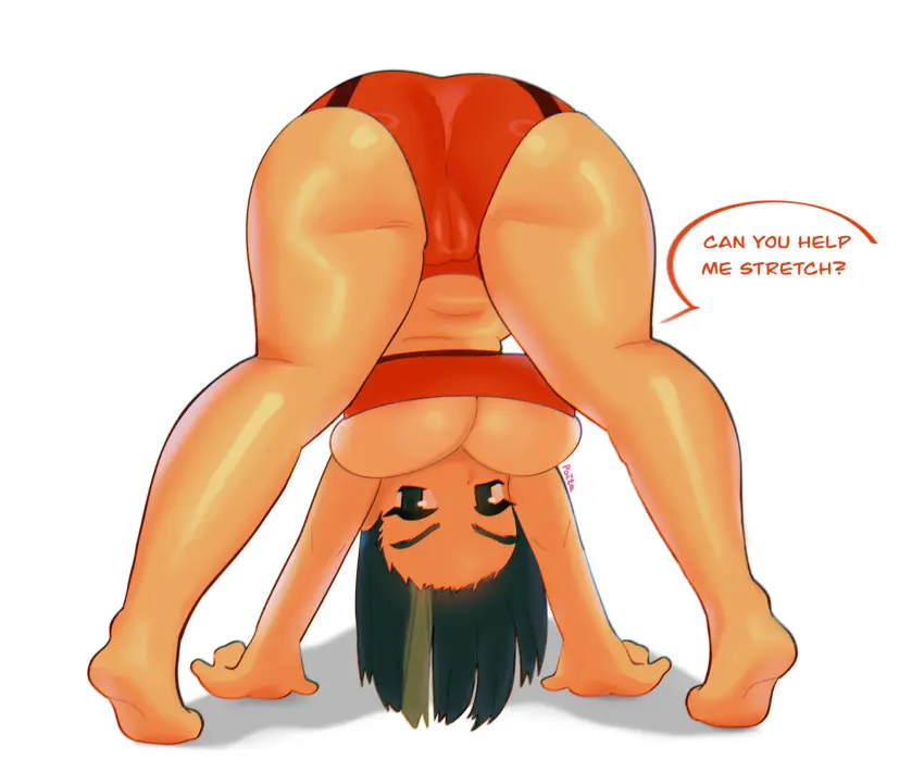 Image 1girls,big_breasts,breasts,clothed,clothing,female,hi_res,human,large_breasts,light-skinned_female,light_skin,looking_at_viewer,shiny_skin,simple_background,solo,white_background,ass,big_ass,looking_back,thick_thighs,thighs,voluptuous,multicolored_hair,two_tone_hair,feet,sports_bra,sportswear,artist_name,cleavage,clothed_female,clothes,from_behind,hair,text,green_eyes,original,original_character,busty,curvy,back,medium_hair,cameltoe,skindentation,green_hair,soles,rear_view,stomach,legs_apart,shorts,english_text,all_fours,curvaceous,2024,back_view,large_ass,speech_bubble,talking,signature,full_body,topwear,looking_back_at_viewer,talking_to_viewer,bottomwear,stretching,calves,yoga,barely_contained,tiptoes,asking_for_help,downward_dog,poita