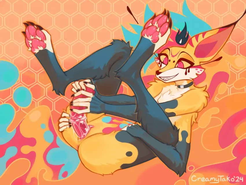 Image female,hi_res,smile,solo,blue_hair,nude,pussy,red_hair,ass,headgear,hair,anthro,anus,mythology,demon,vaginal_penetration,masturbation,collar,canid,canine,fur,genitals,mammal,sex_toy,claws,toe_claws,arthropod,black_body,insects,dildo,white_body,signature,brown_fur,fox,hybrid,mythological_canine,mythological_creature,canid_demon,hellhound,helluva_boss,brown_body,white_fur,crown,black_fur,pawpads,sex_toy_insertion,multi_arm,multi_limb,dildo_insertion,pink_pawpads,bee,hymenopteran,4_arms,queen_bee-lzebub_(helluva_boss),creamytako