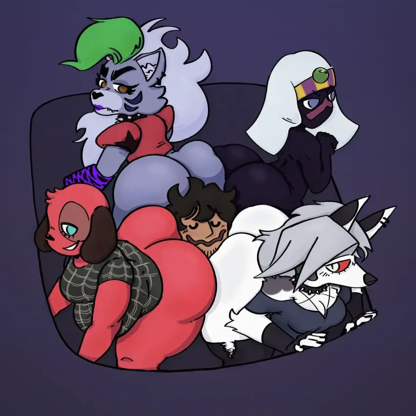 Image clothed,clothing,female,grey_hair,hi_res,human,simple_background,smile,white_hair,male,nude,ass,big_ass,big_butt,huge_ass,huge_butt,looking_back,humanoid,digital_media_(artwork),hair,male/female,anthro,2d,piercing,purple_fur,mythology,demon,nintendo,green_hair,canid,canine,canis,domestic_dog,fur,mammal,wolf,black_skin,black_body,ear_piercing,bottomless,2d_(artwork),interspecies,animal_crossing,white_body,purple_body,2d_artwork,mythological_canine,mythological_creature,canid_demon,hellhound,helluva_boss,loona_(helluva_boss),topwear,white_fur,armwear,group,red_topwear,red_body,alien,red_clothing,black_clothing,machine,robot,red_fur,smothering,five_nights_at_freddy's,animatronic,fnaf,scottgames,alien_humanoid,red_sclera,black_topwear,five_nights_at_freddy's:_security_breach,roxanne_wolf_(fnaf),steel_wool_studios,duck_dodgers,martian,queen_tyr'ahnee,noseless,robot_anthro,butt_smother,ass_sandwich,between_butts,cherry_(animal_crossing),mitzael_(mitzapizza),nebulouszone,sholder_pads,surrounded_by_ass
