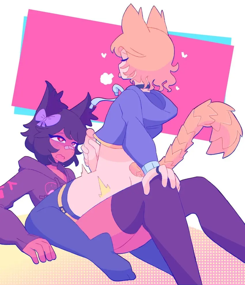 Image 2023,clothing,hairbow,hi_res,open_mouth,simple_background,white_background,male,penis,tail,tongue_out,tongue,sex,duo,humanoid,humanoid_penis,anal,anal_sex,femboy,male/male,accessory,digital_media_(artwork),hair_accessory,hair,blonde_hair,animal_humanoid,hair_ribbon,brown_hair,gay,looking_pleasured,penetration,masturbation,genitals,mammal,male_penetrating,cat_humanoid,feline,girly,legwear,thigh_highs,humanoid_genitalia,ring,breath,penile,mammal_humanoid,heart_symbol,felid,male_penetrated,male_penetrating_male,ribbons,felid_humanoid,feline_humanoid,emanata,bow_ribbon,penile_masturbation,riding_cock,masturbating_while_penetrated,amaruu