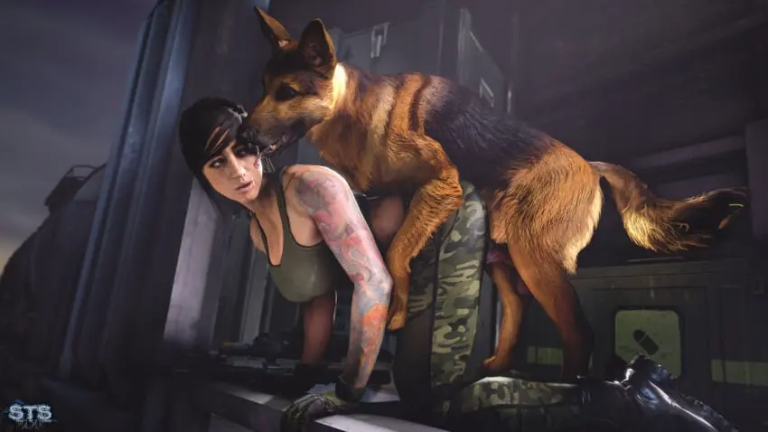 Image big_breasts,breasts,clothed,clothing,female,hi_res,human,pants,smile,male,tongue,sex,duo,doggy_style,digital_media_(artwork),tattoo,ambiguous_penetration,from_behind_position,male/female,absurd_res,penetration,canid,canine,canis,domestic_dog,fur,mammal,female_penetrated,male_penetrating,male_penetrating_female,topwear,feral,zoophilia,bottomwear,pattern_clothing,herding_dog,pastoral_dog,german_shepherd,camo,camo_bottomwear,camo_clothing,camo_pants,camo_print,pattern_bottomwear,pattern_pants,call_of_duty,mara_(cod),snippstheslammer,snippstheslammer_(artist)