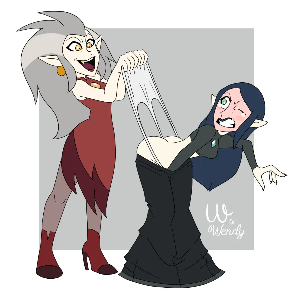 Image female,2girls,multiple_girls,panties,ass,disney,tagme,disney_channel,humiliation,sisters,wedgie,the_owl_house,eda_clawthorne,lilith_clawthorne,wofwendy