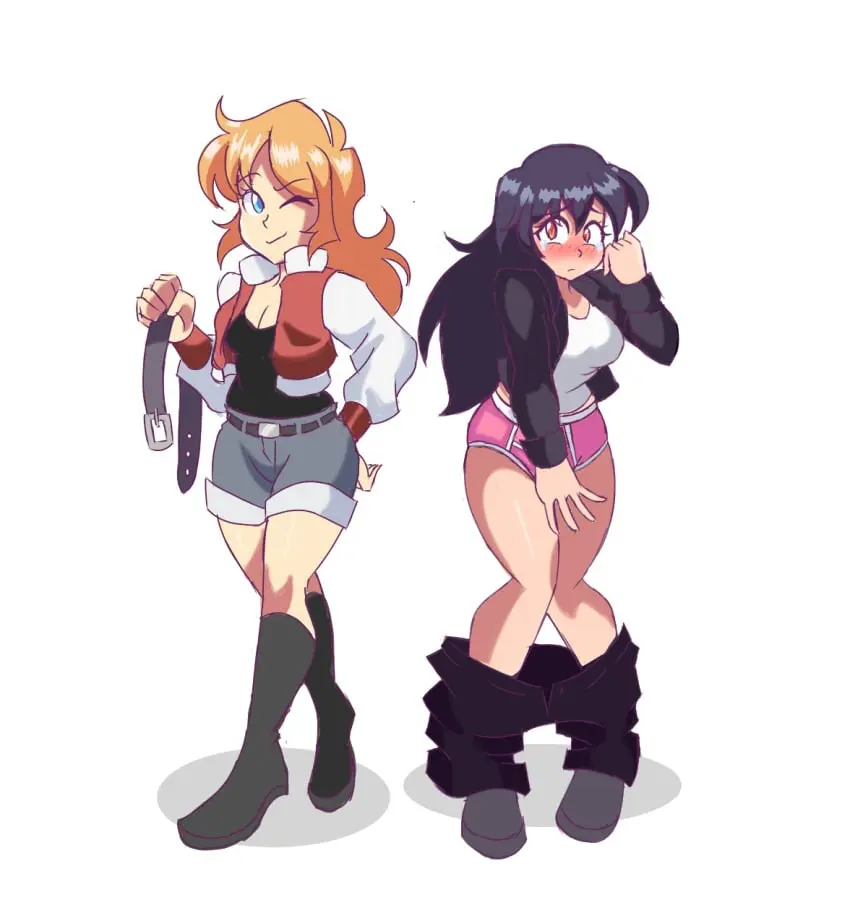 Image blush,female,female_only,2girls,male,panties,embarrassed,pants_down,tagme,original,briefs,male_underwear,claudia_(dangercomics77),imsomethingradical