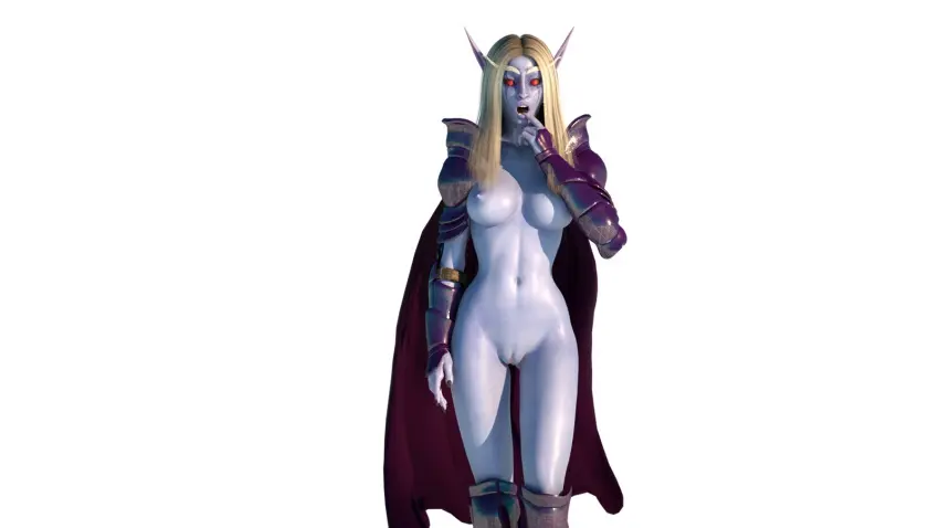 Image 1girls,female,solo,nude,blonde_hair,warcraft,world_of_warcraft,3d,blizzard_entertainment,blue_skin,undead,forsaken,sylvanas_windrunner,undead_(warcraft),zuleyka