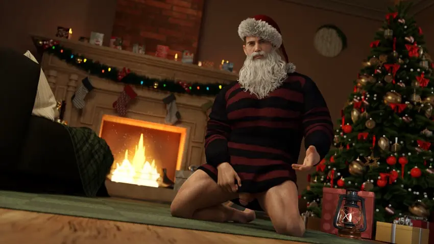 Image clothing,hi_res,highres,looking_at_viewer,1boy,male,penis,2021,muscular,muscular_male,male_only,yaoi,balls,3d,bara,bulge,christmas,3d_model,holidays,beard,daddy,capcom,masculine_male,mature_male,resident_evil,christmas_clothing,resident_evil_8:_village,chris_redfield,ckang2021