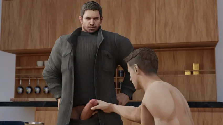 Image clothing,hi_res,highres,male,nude,penis,big_penis,erection,muscular,muscular_male,2boys,male/male,male_only,yaoi,completely_nude,gay,pubic_hair,3d,bara,completely_nude_male,handjob,male_pubic_hair,masturbation,3d_model,beard,capcom,masculine_male,2020,mature_male,resident_evil,chris_redfield,resident_evil_6,ckang2021,piers_nivans