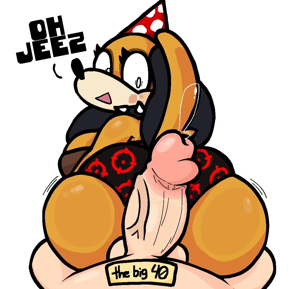 Image clothing,female,human,open_mouth,simple_background,white_background,male,penis,tail,panties,underwear,ass,big_butt,hat,looking_back,thick_thighs,duo,erection,headwear,digital_drawing_(artwork),digital_media_(artwork),headgear,male/female,anthro,veiny_penis,nintendo,black_panties,genital_fluids,collar,bodily_fluids,canid,canine,canis,domestic_dog,genitals,mammal,precum,dialogue,rear_view,orange_body,2024,vein,topwear,raised_tail,spikes,sitting_on_lap,red_clothing,black_underwear,black_clothing,spiked_collar,brown_clothing,brown_topwear,on_lap,red_hat,red_headwear,legs_around_partner,black_collar,huntress_(lewdewott),party_hat,duck_hunt,duck_hunt_dog,lewdewott