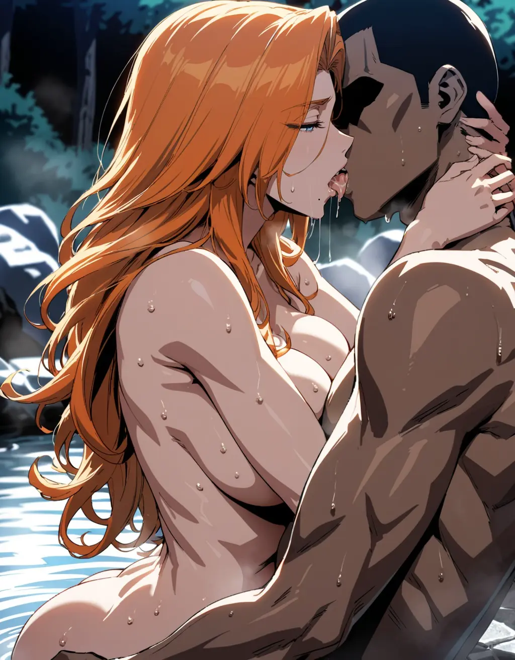 Image 1girls,big_breasts,breasts,female,large_breasts,light-skinned_female,light_skin,long_hair,nipples,very_long_hair,1boy,male,nude,voluptuous,dark-skinned_male,dark_skin,interracial,wide_hips,water,wet_skin,ai_generated,cleavage,orange_hair,wavy_hair,huge_breasts,nude_female,breasts_bigger_than_head,completely_nude,stable_diffusion,mole,nai_diffusion,wet,mature_female,completely_nude_female,slim_waist,upper_body,bleach,mature,puffy_nipples,wet_body,mole_under_mouth,kissing,hot_spring,onsen,partially_submerged,bald,wet_hair,bathing,bathhouse,mixed_bathing,shared_bathing,matsumoto_rangiku,oppai,arms_around_neck,bald_male,buzz_cut,alchy