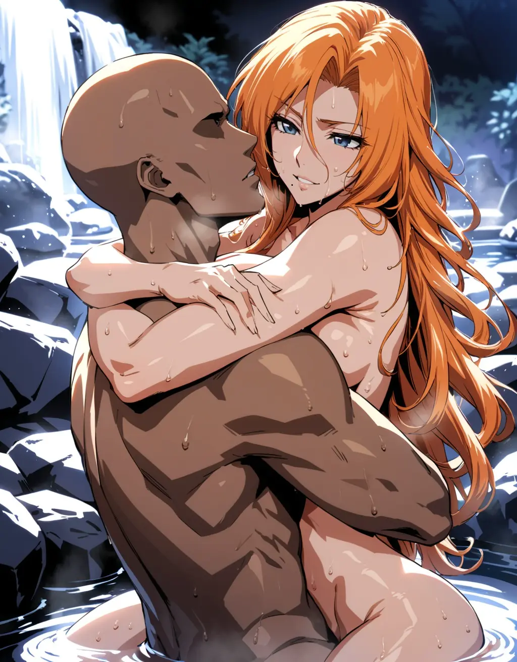 Image 1girls,big_breasts,breasts,female,large_breasts,light-skinned_female,light_skin,long_hair,nipples,very_long_hair,1boy,male,nude,dark-skinned_male,interracial,wide_hips,water,wet_skin,ai_generated,cleavage,orange_hair,ambiguous_penetration,huge_breasts,nude_female,breasts_bigger_than_head,completely_nude,stable_diffusion,mole,nai_diffusion,wet,completely_nude_female,upper_body,bleach,mature,puffy_nipples,wet_body,mole_under_mouth,hot_spring,onsen,partially_submerged,bald,v,wet_hair,bathing,bathhouse,mixed_bathing,shared_bathing,matsumoto_rangiku,oppai,arms_around_neck,alchy,artifact_(metadata)