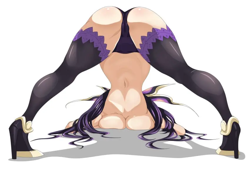 Image breasts,female,female_only,light-skinned_female,long_hair,solo,panties,ass,bubble_ass,bubble_butt,belly,belly_button,solo_female,2d,naked,spread_legs,purple_eyes,socks,purple_hair,2d_(artwork),naked_female,back_view,exposed_ass,date_a_live,yatogami_tohka,jack-o_pose,socks_and_shoes,yatogami_hebikura