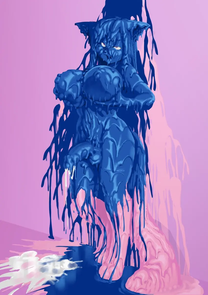 Image big_breasts,breasts,clothing,hi_res,long_hair,open_mouth,simple_background,solo,standing,black_hair,cum,cum_drip,penis,tail,tongue_out,tongue,thick_thighs,futanari,intersex,areola,eyewear,glasses,hair,huge_breasts,anthro,purple_fur,ahe_gao,ejaculation,dark_hair,looking_pleasured,genital_fluids,masturbation,flaccid,bodily_fluids,fur,genitals,mammal,precum,breast_grab,feline,excessive_cum,excessive_genital_fluids,legwear,thigh_highs,holding_breast,purple_body,slime,dripping,breath,penile,markings,felid,domestic_cat,felis,cum_on_ground,cum_pool,messy,stripes,hand_on_breast,leaking_precum,striped_markings,round_glasses,dark_areola,long_tail,pressing_breasts_together,penile_masturbation,purple_penis,hand_on_own_breast,purple_areola,leaning_on_wall,wam,glasses_askew,elmer_galarga,katie_kamiya,pink_slime,blue_slime