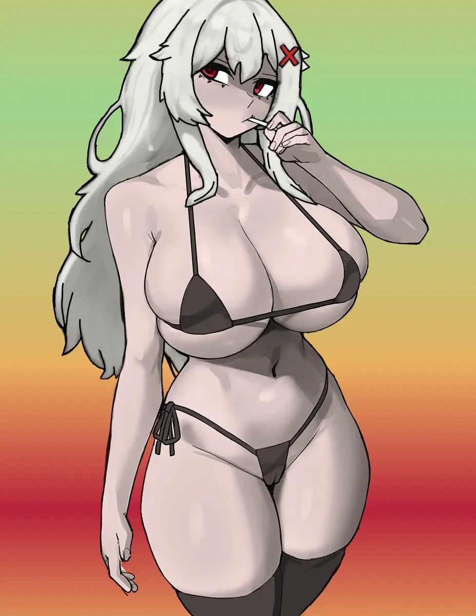 Image 1girls,big_breasts,breasts,female,hair_ornament,hi_res,large_breasts,light-skinned_female,light_skin,long_hair,red_eyes,white_hair,bikini,panties,thick_thighs,wide_hips,virtual_youtuber,belly_button,cleavage,huge_breasts,twitch,vtuber,youtube,youtube_hispanic,ahoge,hourglass_figure,visible_pussy,erispheria,jackreaper