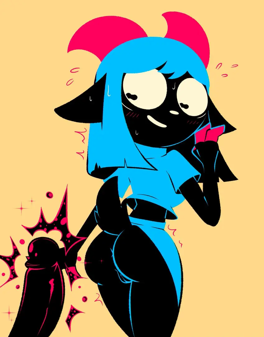 Image blush,clothed,clothing,female,hi_res,shirt,simple_background,blue_hair,male,penis,pussy,tail,black_tail,ass,female_focus,looking_back,duo,midriff,solo_focus,yellow_background,hair,anthro,absurd_res,looking_down,trembling,hair_between_eyes,skirt,fur,genitals,mammal,horn,glistening,glistening_genitalia,anthro_focus,fingers,blue_skirt,blush_lines,bovid,glans,topwear,hooves,nervous_smile,nervous_sweat,pink_blush,crop_top,shaking,black_penis,caprine,goat,bottomwear,dark_penis,dark_body,blue_bottomwear,blue_clothing,sparkles,blue_shirt,blue_topwear,upskirt,glistening_penis,black_ears,pupils,dark_ears,no_underwear,pink_horn,black_pussy,2_horns,horizontal_pupils,looking_down_at_penis,black_butt,dark_fur,darkened_genitalia,black_glans,tail_under_skirt,hooved_fingers,glistening_glans,amara_(axedraws),blue_crop_top,dark_butt,dark_glans,dark_tail,darkened_pussy,fatalafterdark,pink_hooves,tail_upskirt