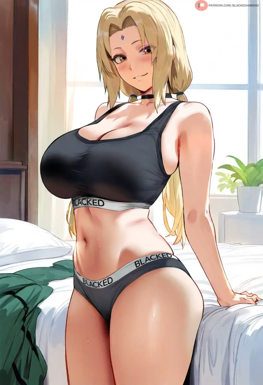Image 1girls,big_breasts,breasts,brown_eyes,female,sweat,choker,bra,panties,big_ass,seductive,seductive_eyes,seductive_look,seductive_smile,thick_thighs,biting_lip,biting_own_lip,milf,ai_generated,blonde_hair,pale-skinned_female,mature_female,sweatdrop,mature,naruto,naruto_(series),tsunade,blonde_female,mommy,seducing,seductive_pose,older_female,blacked,blacked_clothing,raceplay,forehead_mark,pigtails,blonde,light_brown_eyes,seductive_gaze,hokage