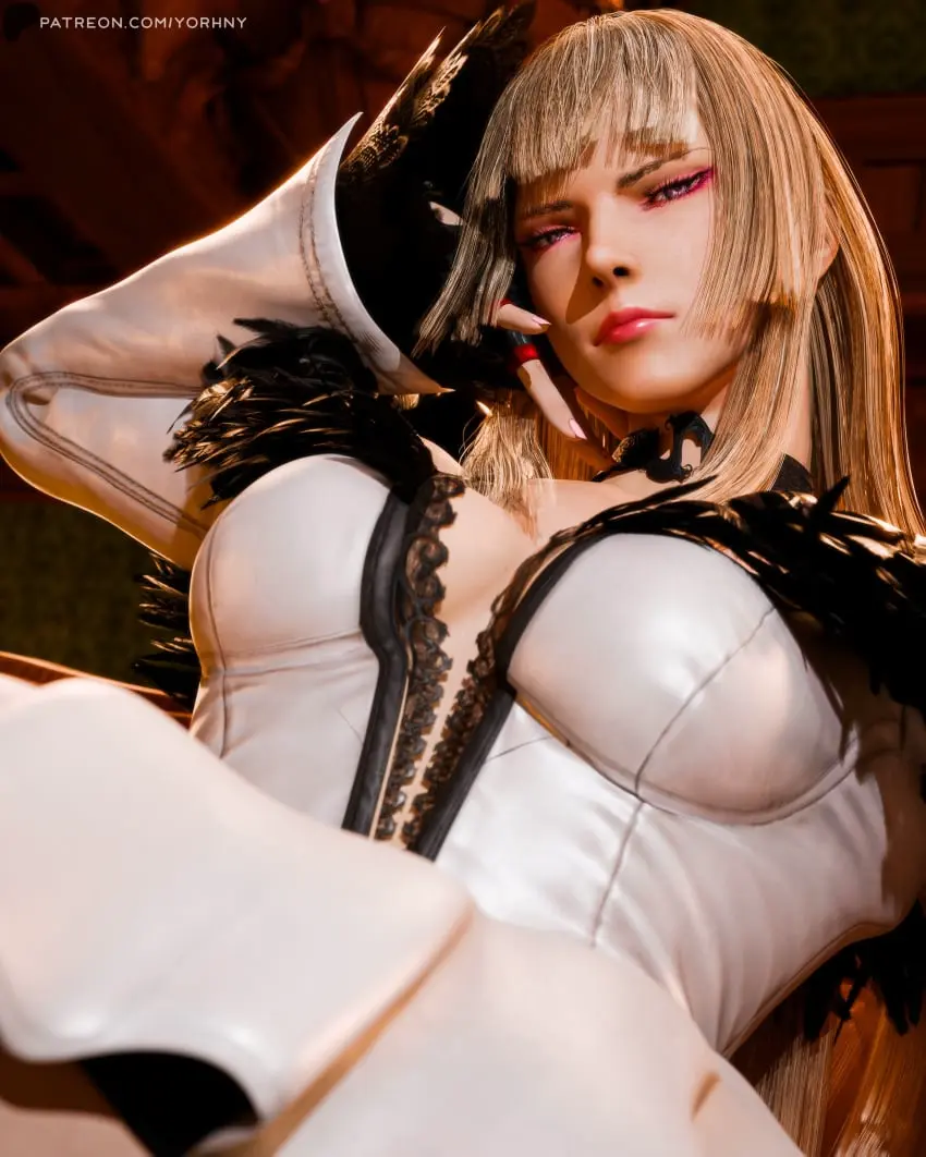 Image 1girls,female,female_only,solo,female_focus,wide_hips,tagme,busty,pinup,3d,hourglass_figure,tekken,tekken_8,emilie_de_rochefort,pinup_pose,yorhny