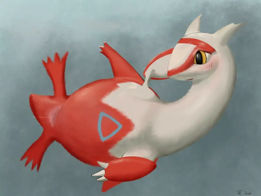 Image blush,female,hi_res,solo,pokemon,pokemon_(species),pussy,yellow_eyes,looking_back,embarrassed,sky,wings,wet,nintendo,genital_fluids,bodily_fluids,genitals,big_eyes,long_neck,blush_lines,animal_genitalia,feral,vaginal_fluids,generation_3_pokemon,hand_behind_head,flying,cloaca,cloaca_juice,latias,legendary_pokemon,wildtail_(artist)