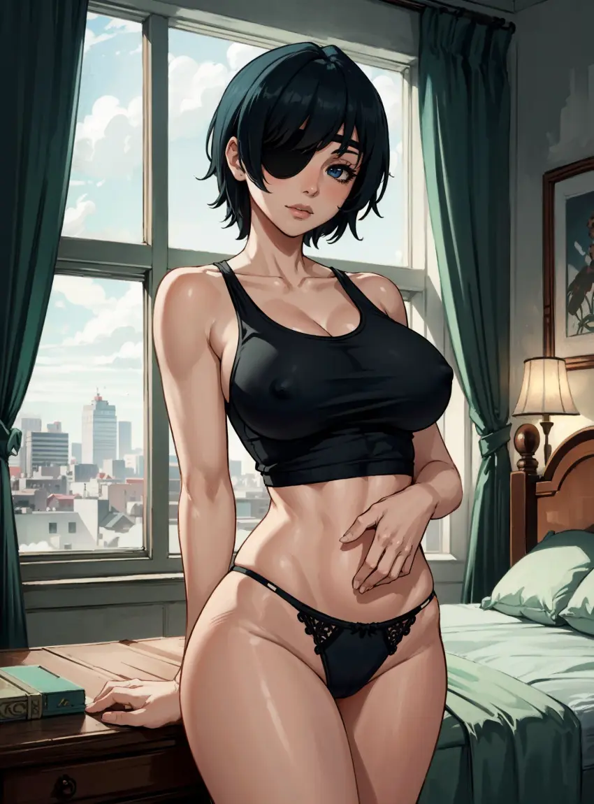 Image female,looking_at_viewer,ai_generated,chainsaw_man,himeno_(chainsaw_man),makimass_ai
