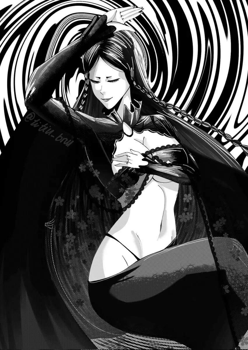 Image tagme,public_domain,black_and_white,history,majo_taisen,lisa_del_giocondo,mona_lisa,mona_lisa_(majo_taisen)