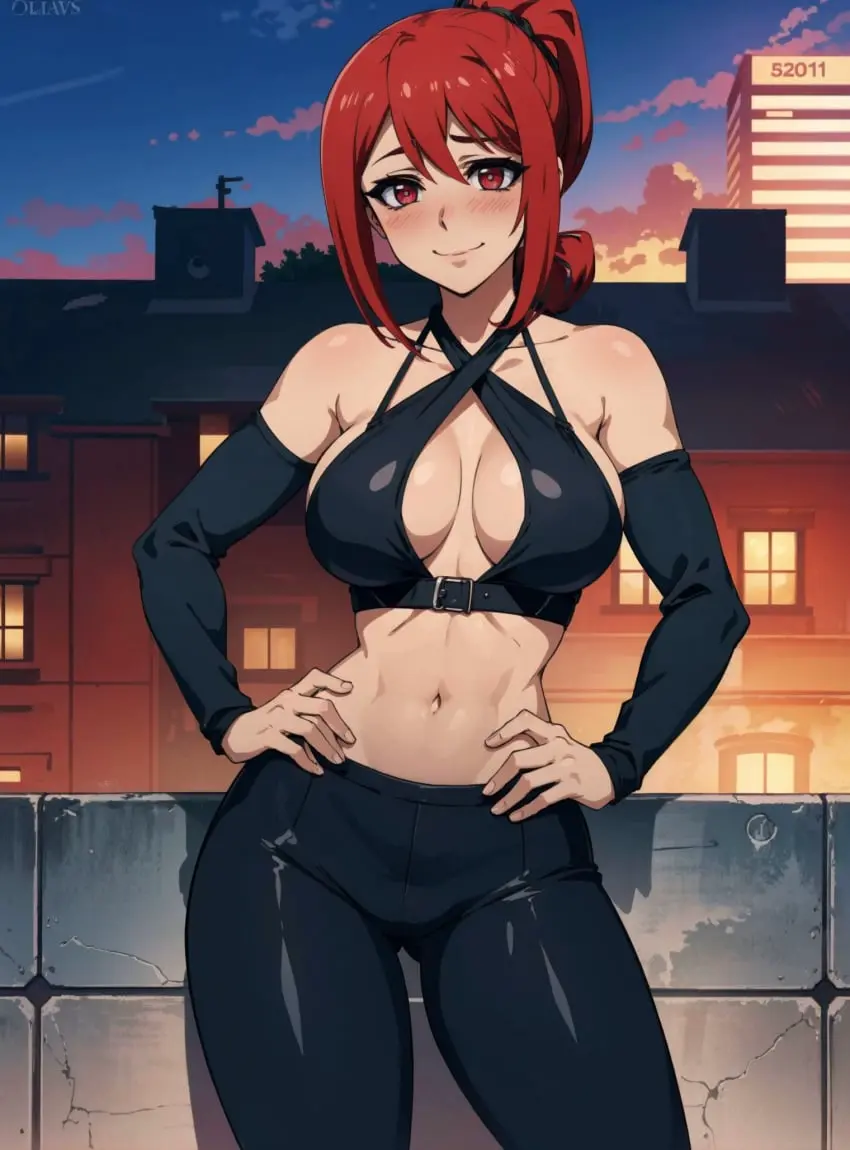 Image female,looking_at_viewer,ai_generated,makimass_ai,hiyama_akane,love_tyrant,renai_boukun