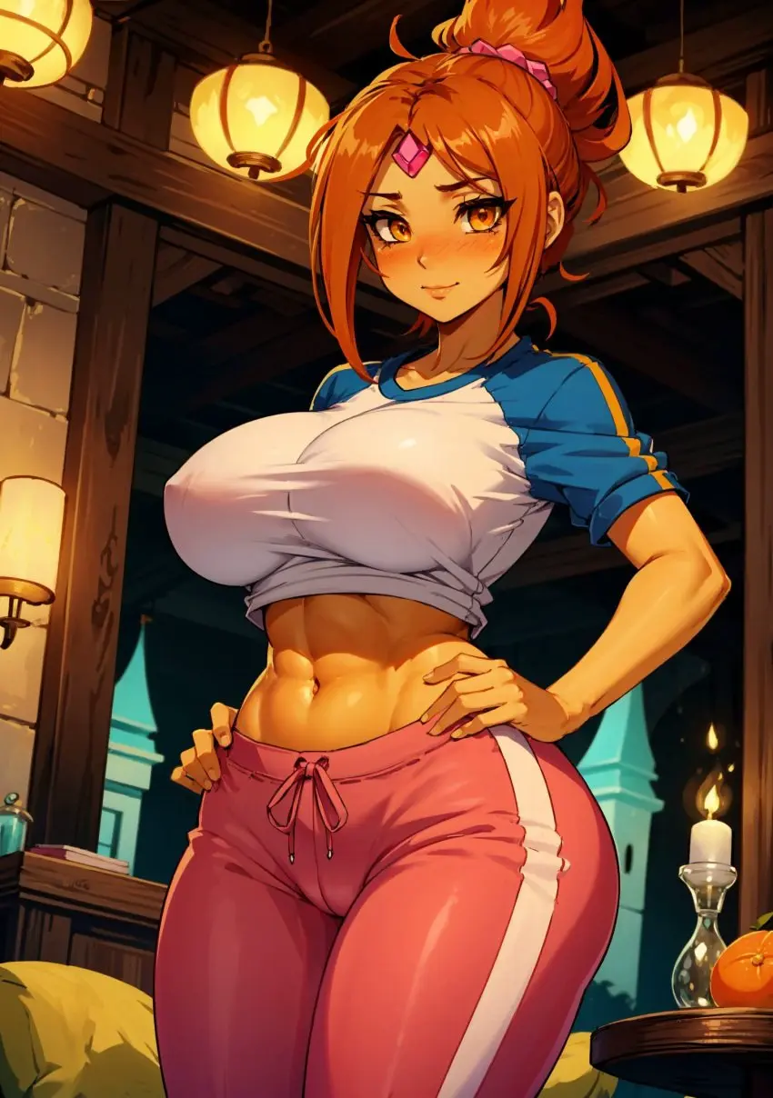 Image female,looking_at_viewer,ai_generated,adventure_time,makimass_ai,flame_princess