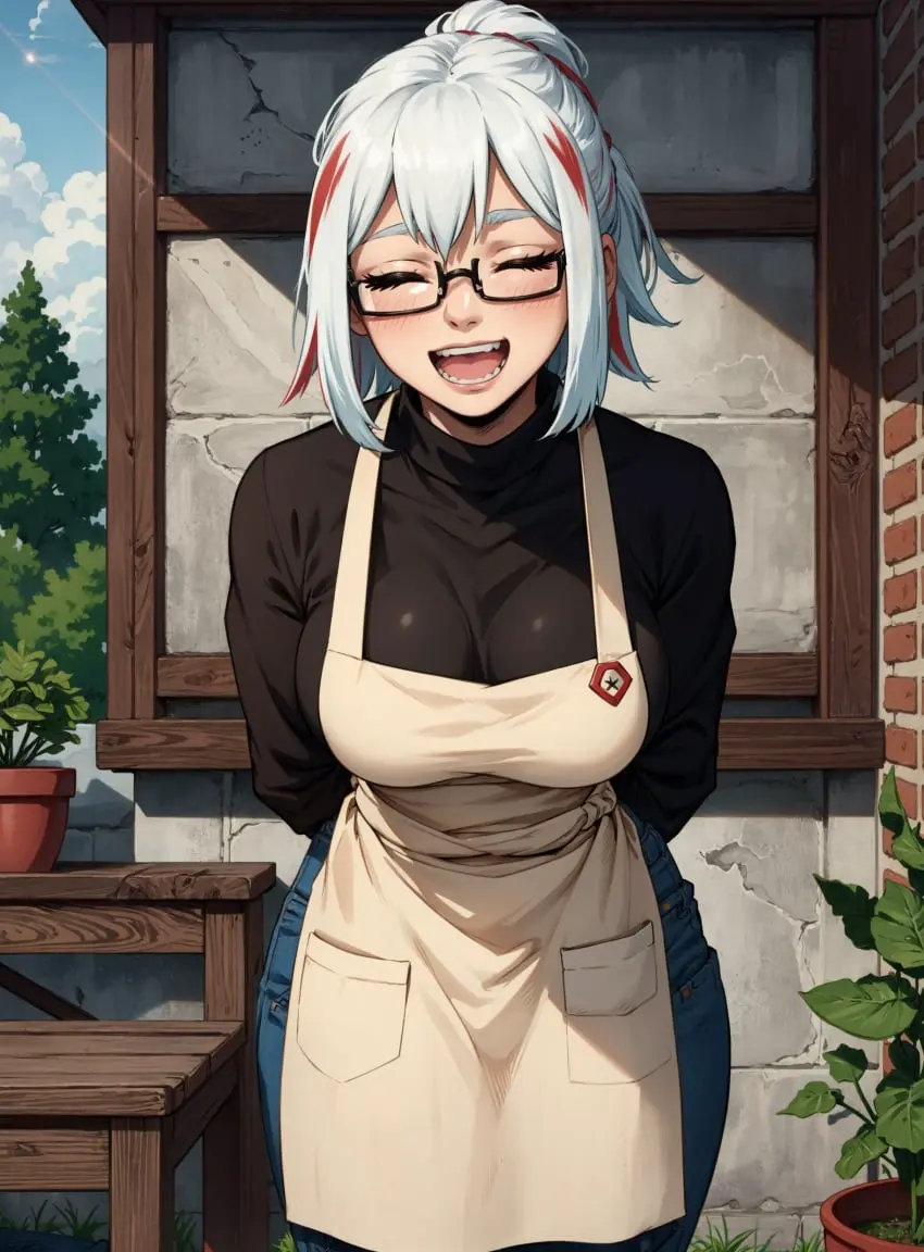 Image female,looking_at_viewer,ai_generated,my_hero_academia,makimass_ai,fuyumi_todoroki