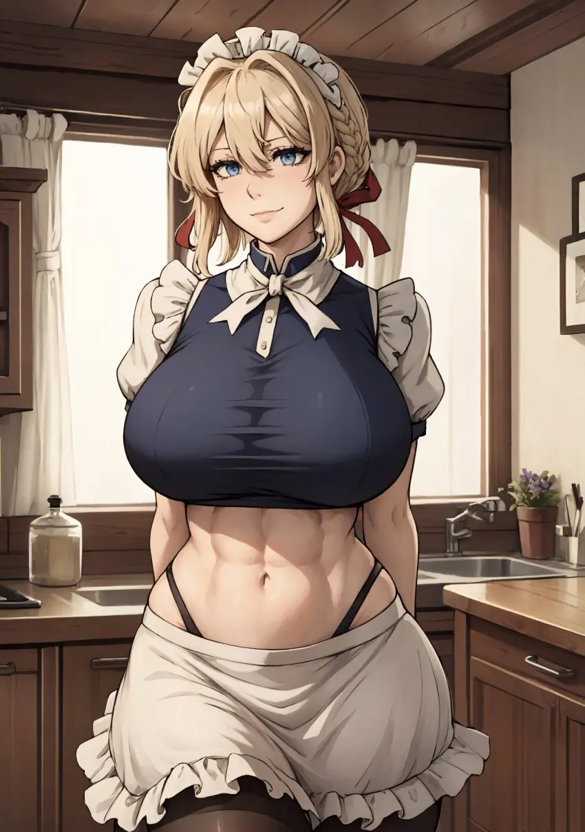 Image female,looking_at_viewer,ai_generated,makimass_ai,violet_evergarden,violet_evergarden_(character)