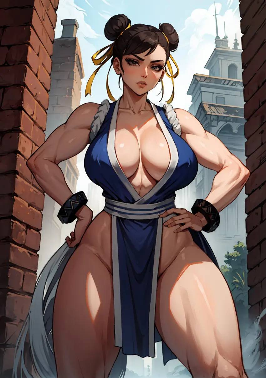 Image 1girls,female,female_only,human,looking_at_viewer,solo,ai_generated,video_games,chun-li,street_fighter,makimass_ai