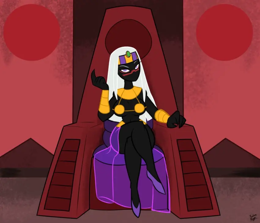 Image female,alien,alien_girl,looney_tunes,warner_brothers,alien_humanoid,duck_dodgers,martian,martian_(duck_dodgers),queen_tyr'ahnee,throne,throne_room,rubbermage