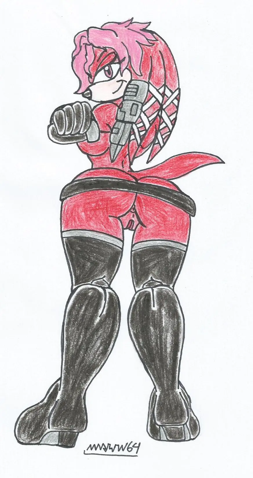 Image 1girls,big_breasts,breasts,female,looking_at_viewer,white_background,red_hair,furry,ass,big_ass,big_butt,looking_back,smiling_at_viewer,sideboob,pink_eyes,naked_female,crossed_arms,red_body,red_fur,showing_ass,showing_off,showing_off_ass,red_pussy,sonic_the_hedgehog_(archie),naked_boots,naked_gloves,traditional_drawing_(artwork),marlon64,naked_belt,lien-da