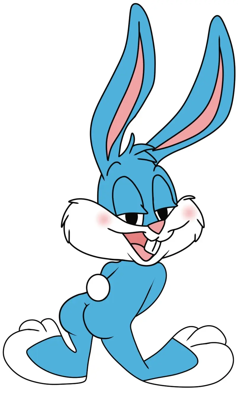 Image blush,smile,1boy,male,tail,ass,smirk,rabbit,pink_fur,warner_brothers,shaking_ass,shaking_butt,ass_shake,tiny_toon_adventures,buster_bunny