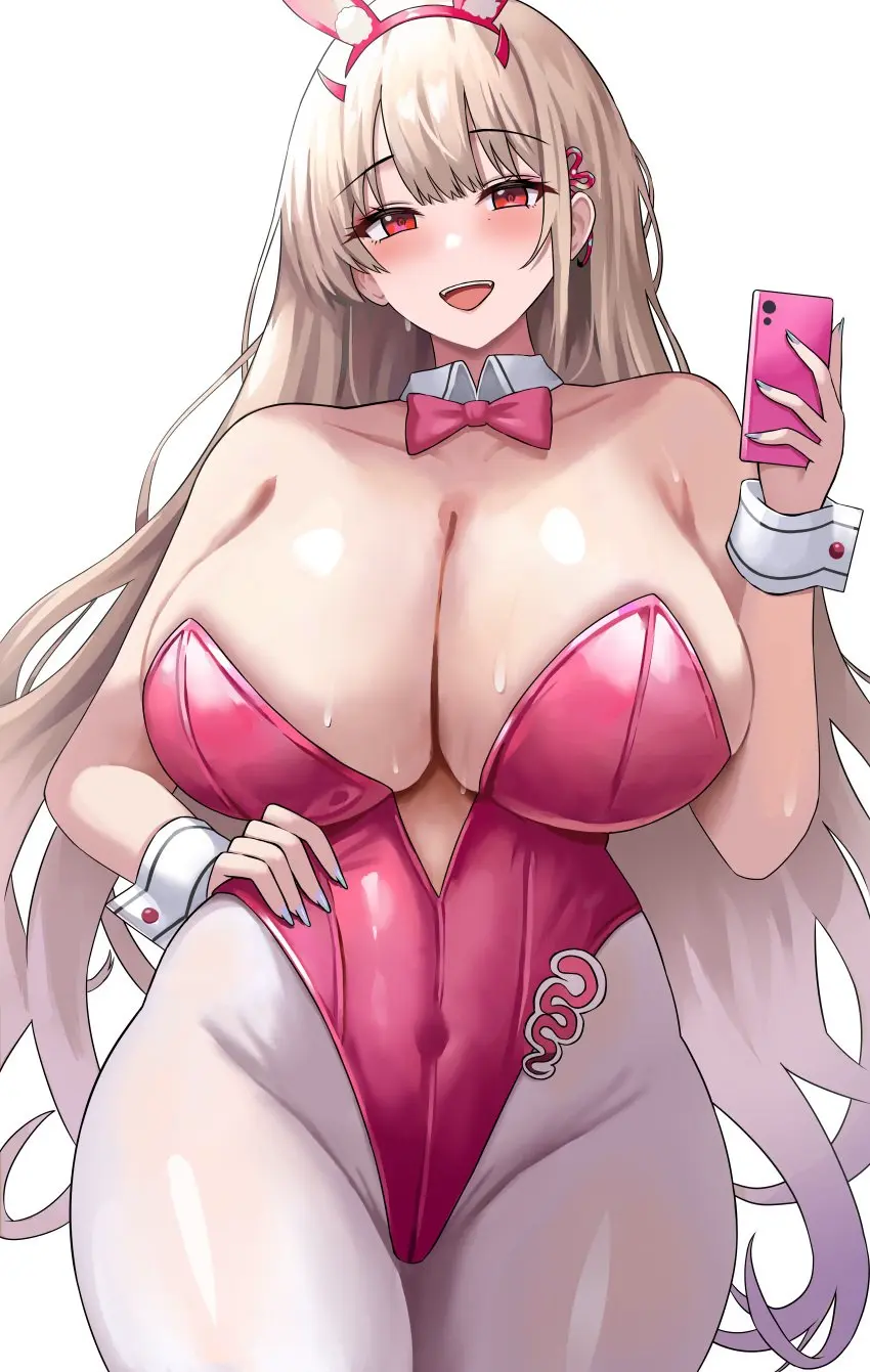 Image 1girls,breasts,female,hi_res,light-skinned_female,light_skin,long_hair,red_eyes,simple_background,thick_thighs,thighs,wide_hips,hips,cleavage,huge_breasts,blonde_hair,bunny_ears,bunny_girl,rabbit_ears,goddess_of_victory:_nikke,naughty_face,viper_(nikke),viper_(toxic_rabbit)_(nikke),goon,jasony